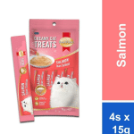Salmon Flavor SmartHeart Lickable Creamy Cat Treat (4*15g)