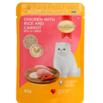 SmartHeart Chicken with Rice & Carrot Pouch Adult Cat Food (85g)