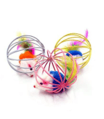 Cute Plush Cat Cage Mouse Toy