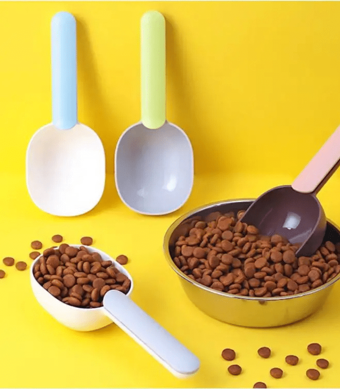 Pet Measuring Cup Curved Design Feeding Spoon