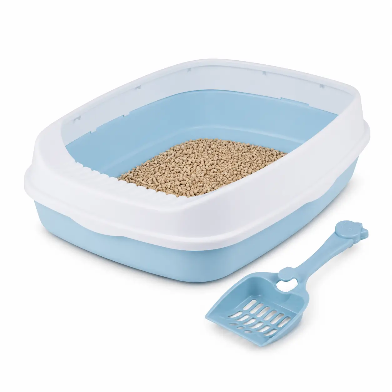 Semi-Closed Cat Litter Box with Scoop Semi-closed cat litter box with scoop