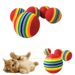 Vibrant Rainbow Cat Ball Toy (1 Piece)