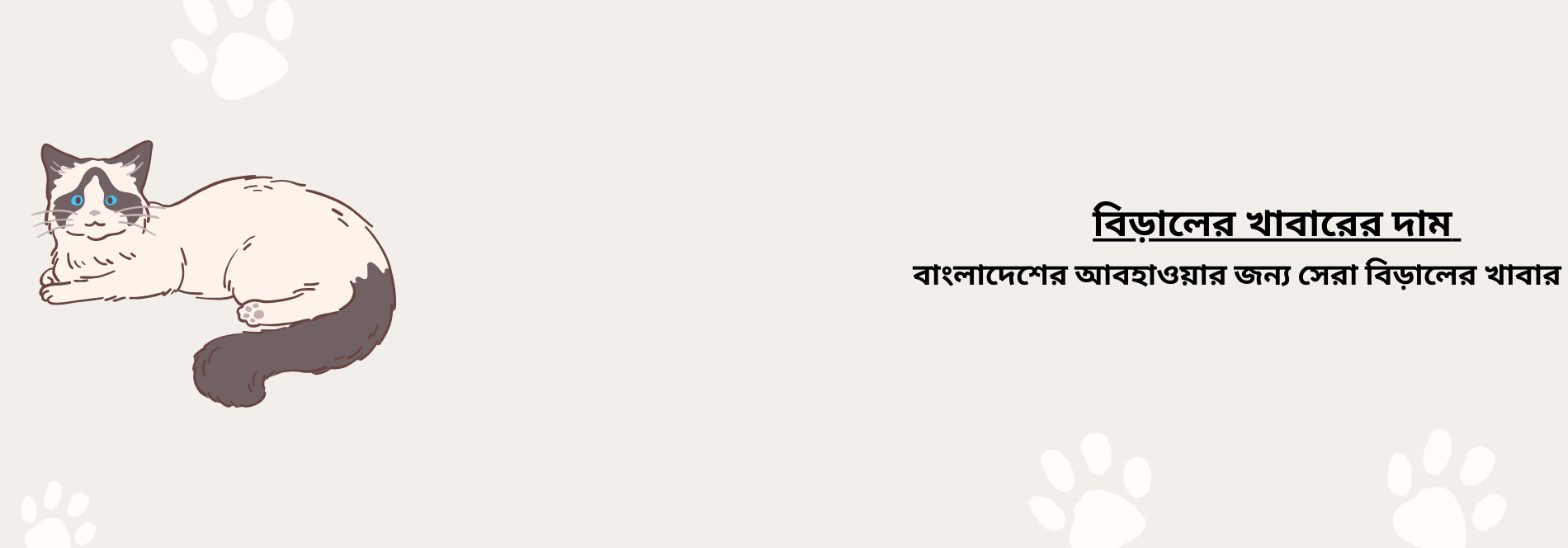 বিড়ালের খাবারের দাম