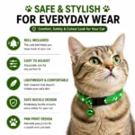 Adjustable Cat Collar with Bell Features Benefits and Multiple Colors