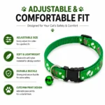 Adjustable Cat Collar with Bell Features Benefits and Multiple Colors