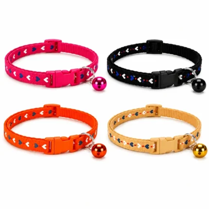 Adjustable Cat Collar with Bell Available in Multiple Colors