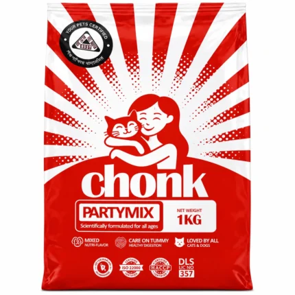 Chonk Cat Food Partymix 1kg dry food for cats of all ages in Bangladesh