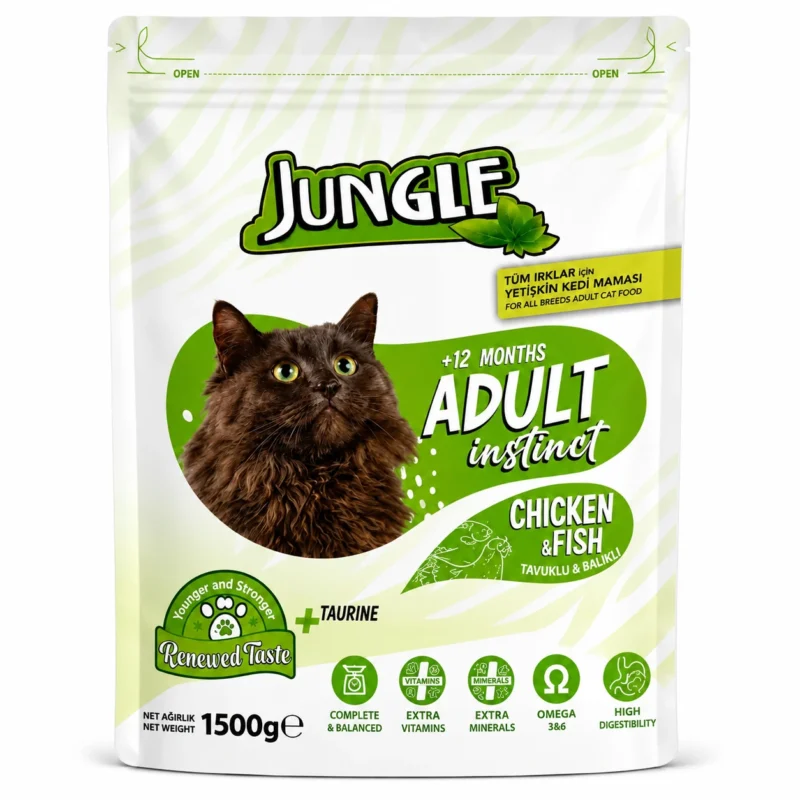Jungle Adult Cat Food Chicken & Fish 1.5kg dry food for adult cats in Bangladesh
