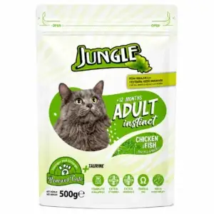 Jungle Adult Cat Food Chicken & Fish 500gm dry food for adult cats in Bangladesh