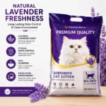Lavender Bentonite Cat Litter odor control and fresh lavender fragrance benefits