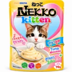 Nekko Kitten Tuna Mousse wet cat food pouch for kittens aged 1 month and above