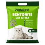 PetMetro Apple Scent Cat Litter 5L premium bentonite cat litter with strong clumping and odor control