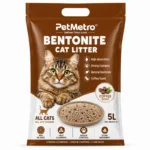 PetMetro Coffee Scent Cat Litter 5L premium bentonite cat litter with strong clumping and odor control
