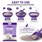How to use PetMetro Lavender Scent Cat Litter 5L in a cat litter box