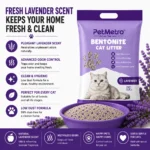 PetMetro Lavender Scent Cat Litter 5L with refreshing lavender fragrance and odor control