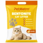 PetMetro Lemon Scent Cat Litter 5L premium bentonite cat litter with strong clumping and odor control