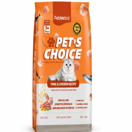PetMetro Pet's Choice Tuna and Chicken Recipe Cat Food 1kg for Adult Cats