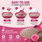 How to use PetMetro Rose Scent Cat Litter 5L in a litter box