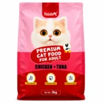 Taidom Premium Cat Food for Adult Cats Chicken and Tuna 3kg complete and balanced nutrition.