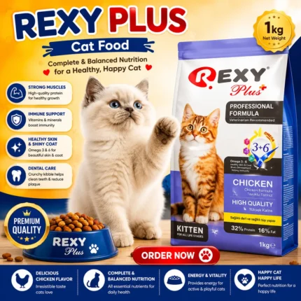 Rexy Plus Cat Food 1kg Adult Dry Cat Food Bangladesh