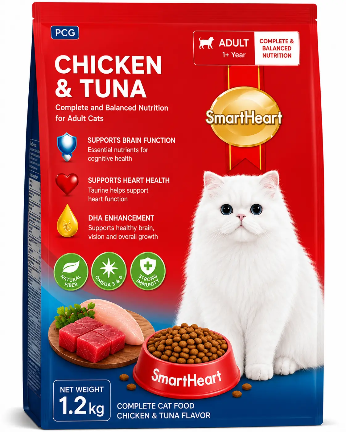 SmartHeart Adult Cat Food Chicken & Tuna 1.2kg – smart heart adult cat food chicken tuna 1 2kg 1 SmartHeart Adult Cat Food Chicken & Tuna 1.2kg – smart heart adult cat food chicken tuna 1 2kg 1