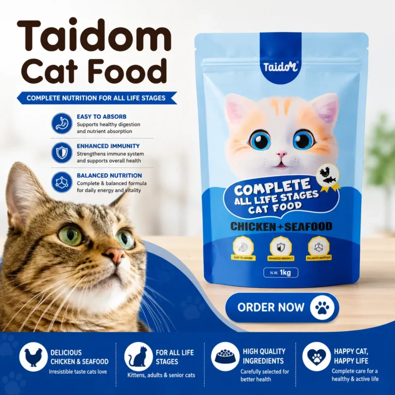 Taidom Cat Food 1Kg Adult Dry Cat Food Bangladesh