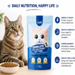 Taidom cat food daily nutrition with energy support, strong immunity, healthy digestion, and skin care.