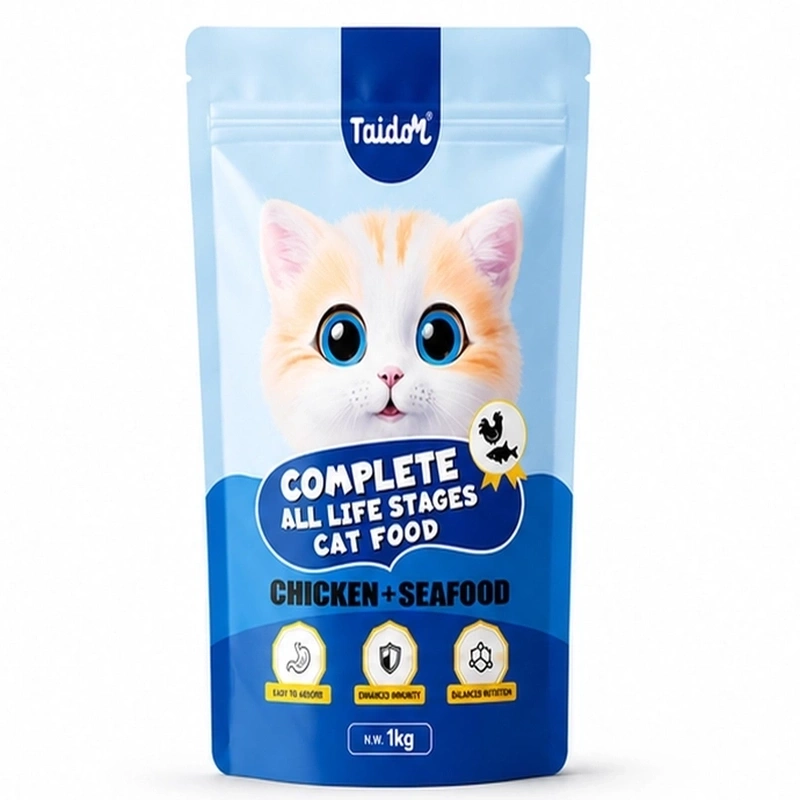 Taidom Complete All Life Stages Cat Food Chicken and Seafood 1kg for healthy growth and daily nutrition.
