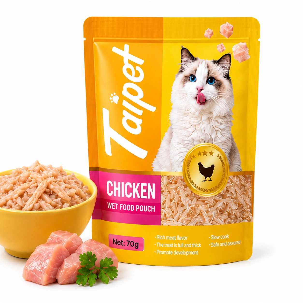 Taipet Chicken Wet Food Pouch Taipet Chicken Wet Food Pouch for cats with real chicken and high moisture nutrition