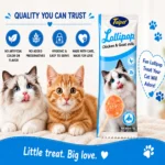 Real chicken and goat milk ingredients in Taipet Lollipop Cat Treat