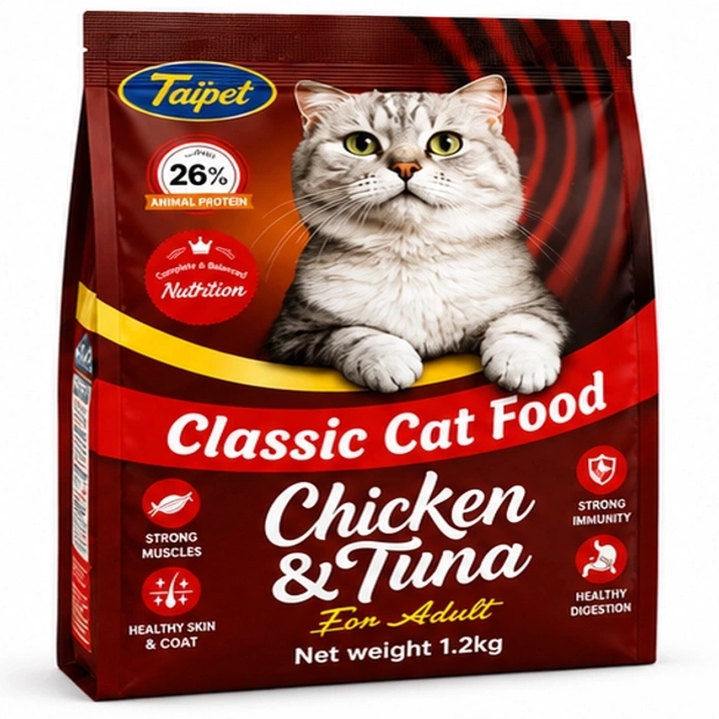 Taipet Classic Cat Food Chicken and Tuna for Adult Cats 1.2kg