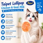 Benefits of Taipet Lollipop Chicken and Goat Milk Cat Treat for digestion nutrition and bonding