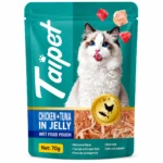 Taipet Chicken and Tuna in Jelly wet cat food pouch 70g