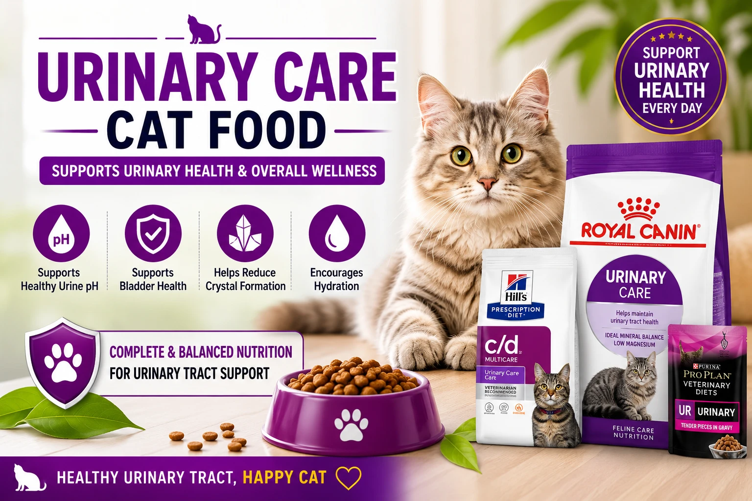 Choosing Food for Urinary Health for Healthy Urinary Tract Support in Cats