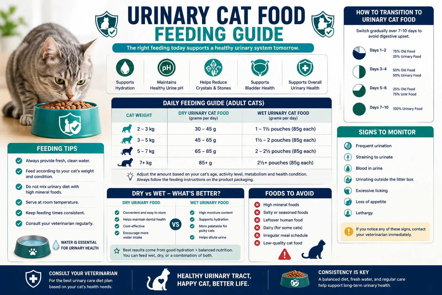 Urinary Cat Food Feeding Guide for Adult Cats