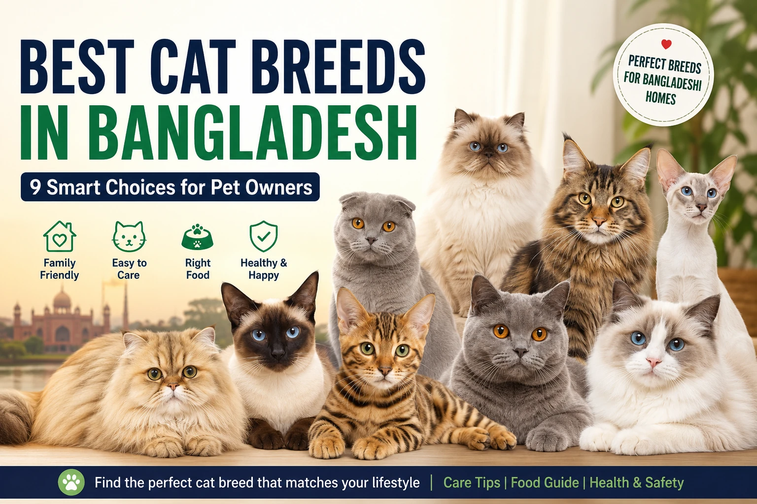 Best cat breeds in Bangladesh for pet owners