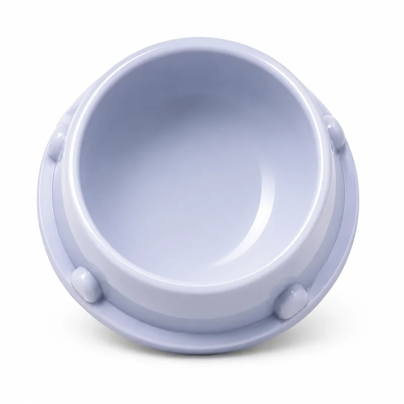 Grey Feeding Bowl for Cats with stable rounded base