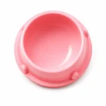 Pink Feeding Bowl for Cats with stable rounded base