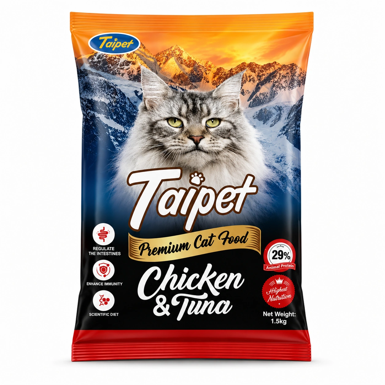 Taipet Premium Adult Dry Cat Food Chicken & Tuna 1kg Taipet Premium Adult Dry Cat Food Chicken & Tuna 1kg