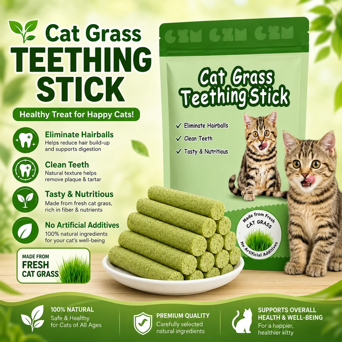 Cat Grass Teething Stick Review Bangladesh
