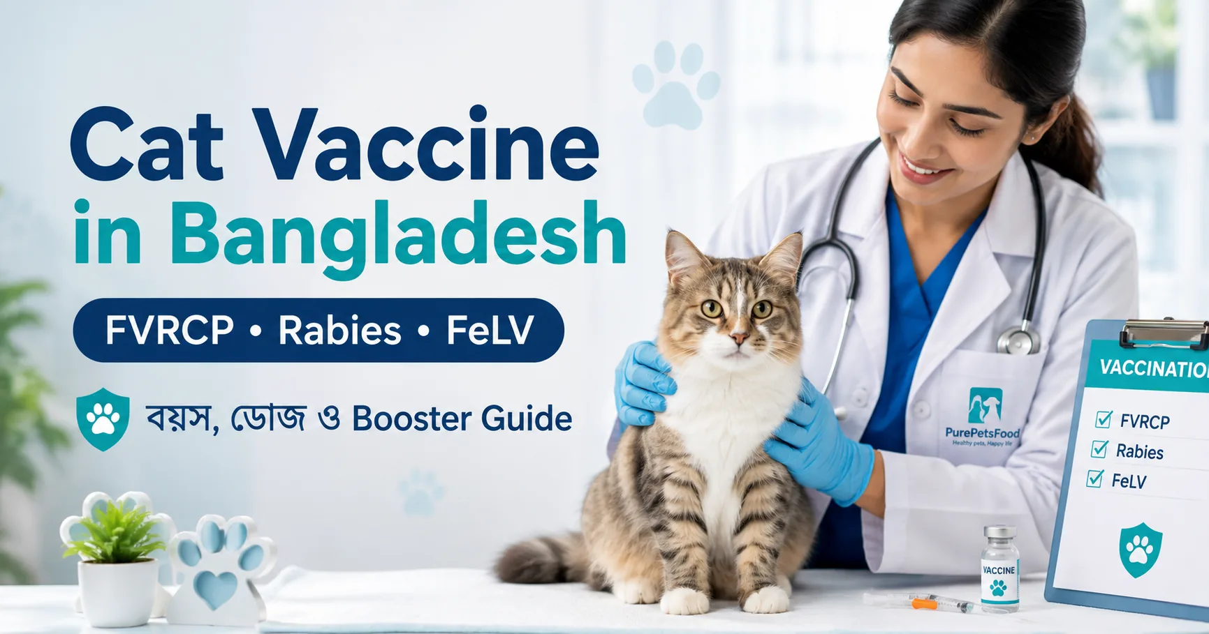 Cat Vaccine in Bangladesh – FVRCP, Rabies ও FeLV vaccination guide